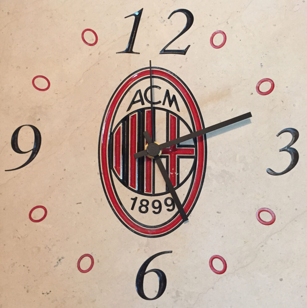 Orologi in pietra squadre calcistiche  25 x 25 cm - immagine 2