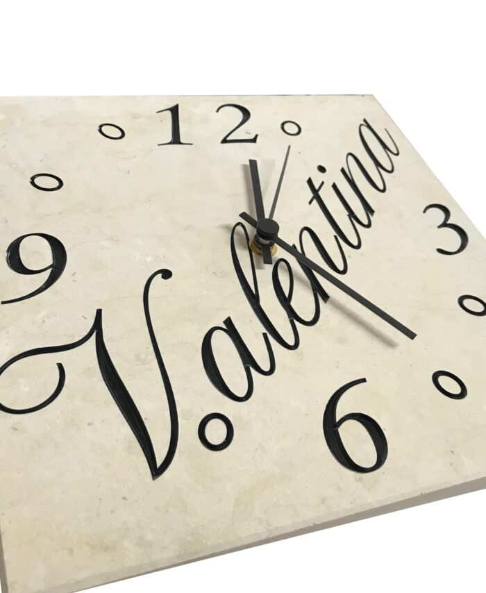 Orologio in pietra personalizzato 25 x 25 cm